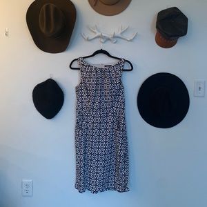 Chaps black and white pencil dress